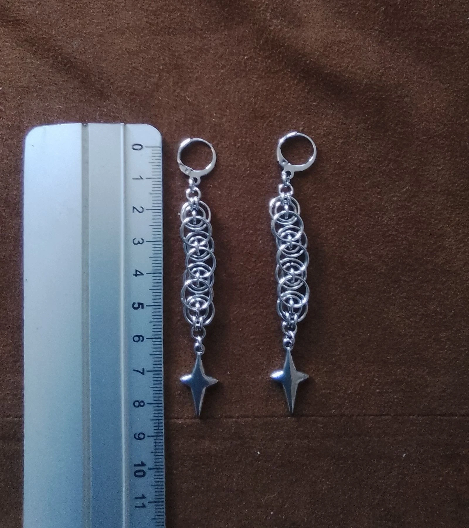 Boucles d'oreilles chainmail celtique  – photo 4